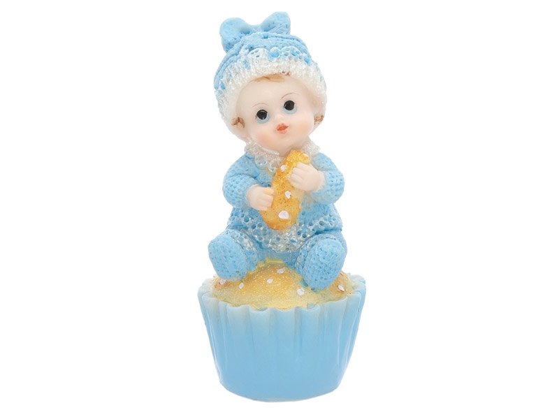 Figurka chlapce na muffinu, modrý