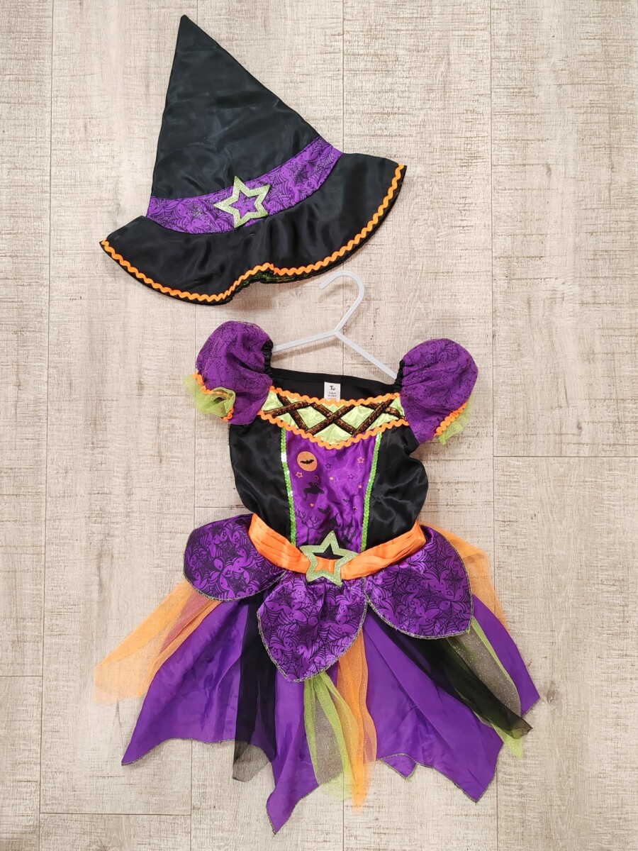 Kostým fialová čarodějnice vel. 98-104