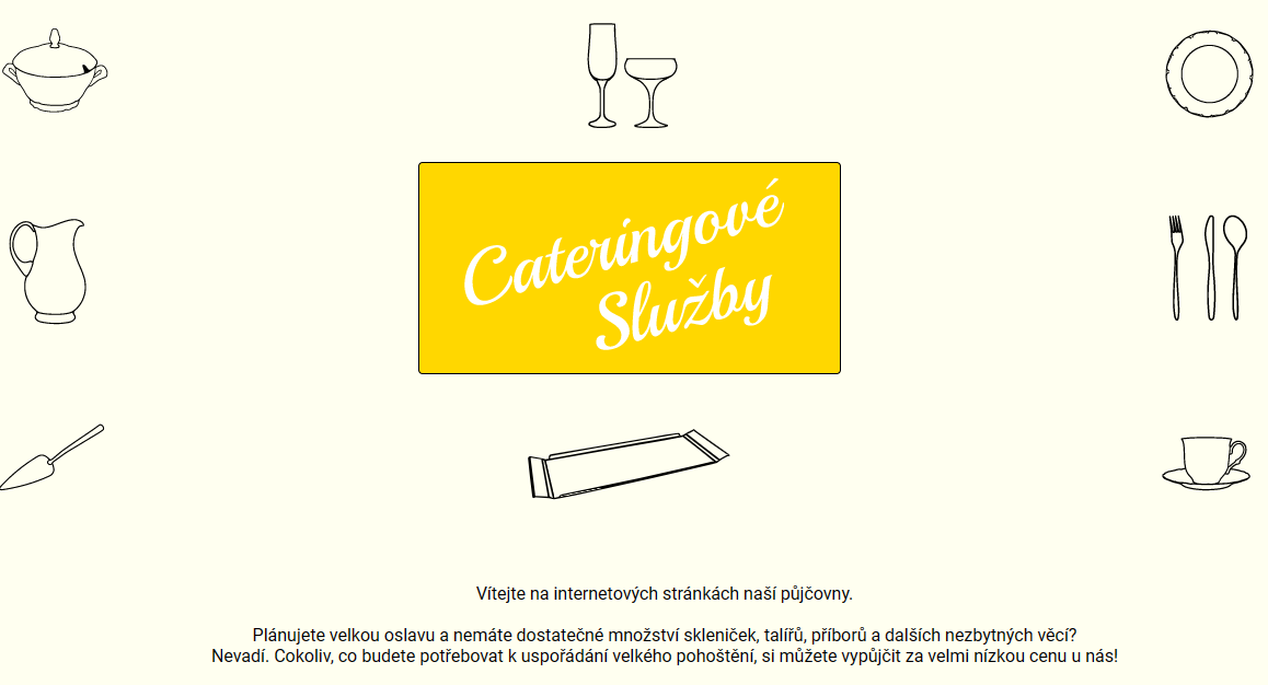 Půjčovna vybavení pro slavnostní stolování