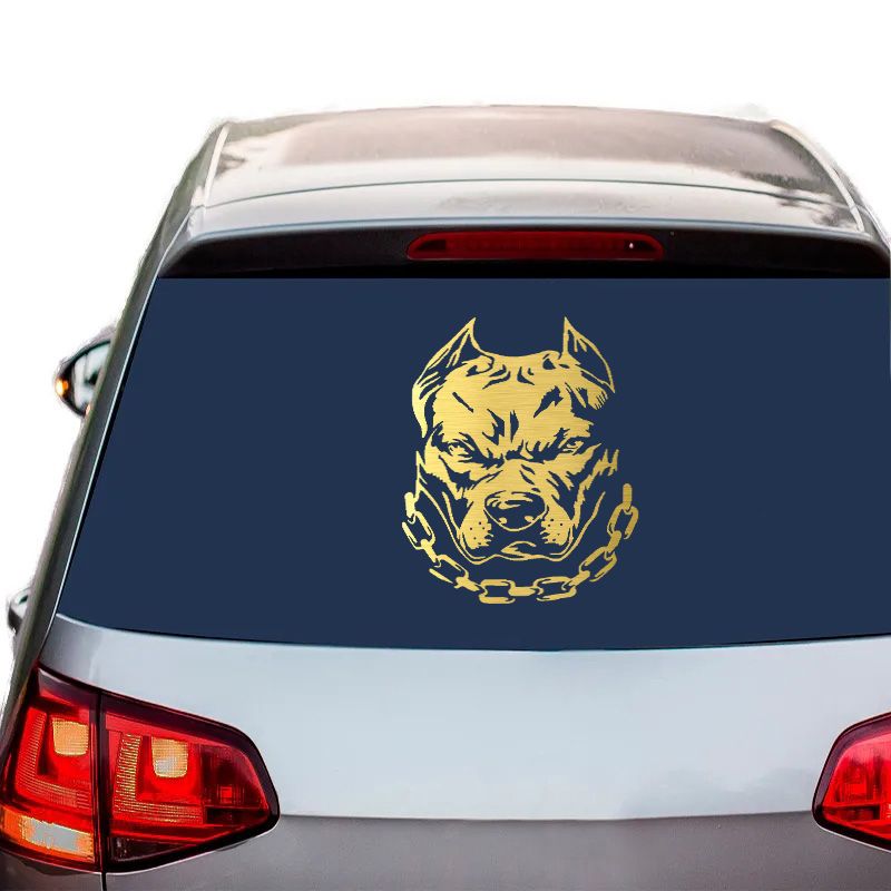Nálepky na elektrickou koloběžku, motorku, auto, skútr,  Zlí zlatý pes