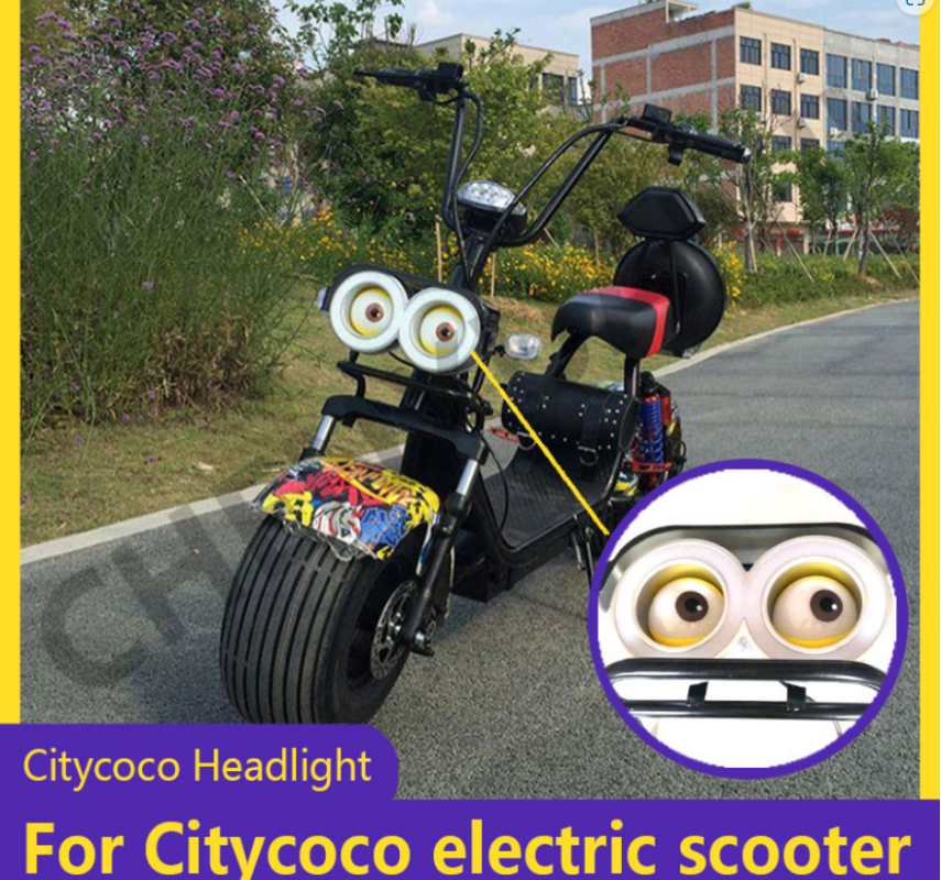 Zábavná světla oči s držákem pro skútr City Coco