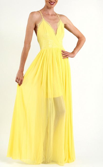 ŠATY CHLOE LACE TRIM HALTER